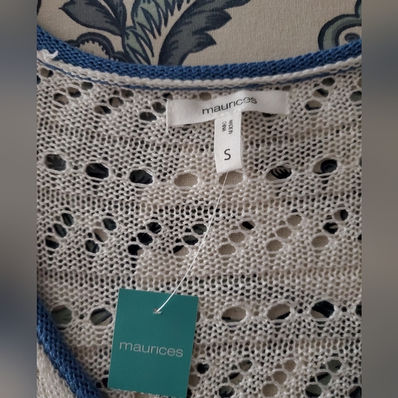 Maurices Crocheted Swim Coverup Long Sleeve NWT - Picture 3 of 8